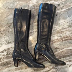Tall Black Leather Boots